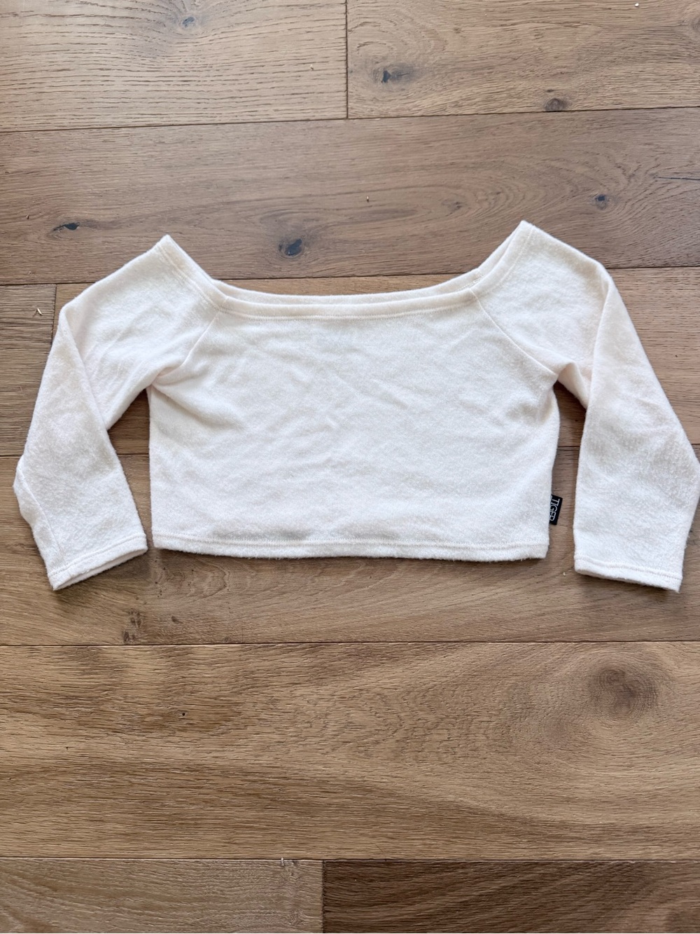 Kids Off-Shoulder Dance Top in Cream